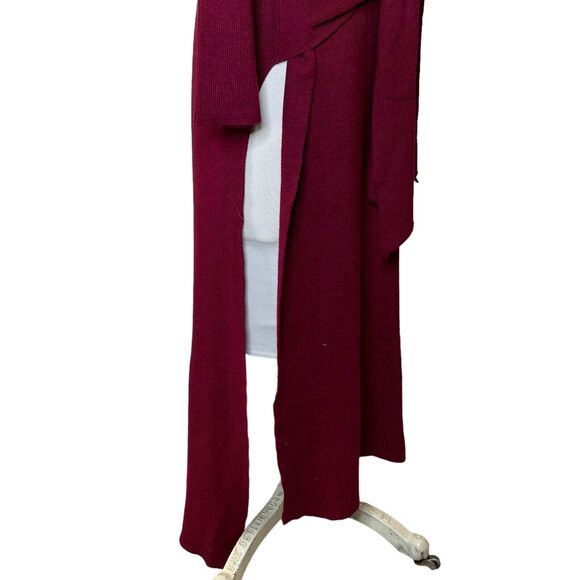 New L-Space Leona Sweater Mock Neck Dress Side Slits Cabernet Women's Small NWT - Picture 8 of 12